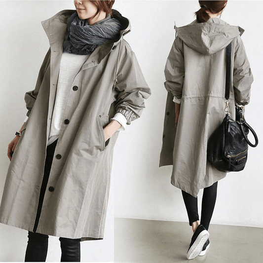 Hina - Stylish oversized coat with a hood