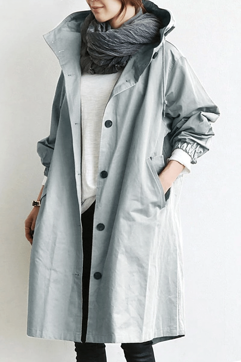 Hina - Stylish oversized coat with a hood