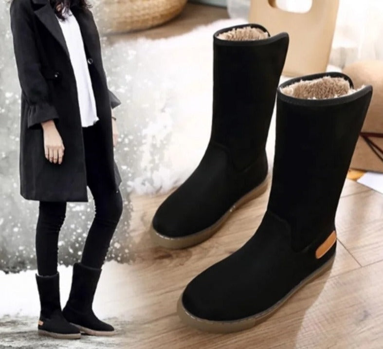 FrostStep | women's fleece-lined winter boots with flat soles