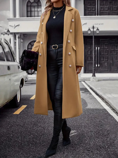 Liaquen | Fashion-Forward Trench Coat with Belt and Fur Trim