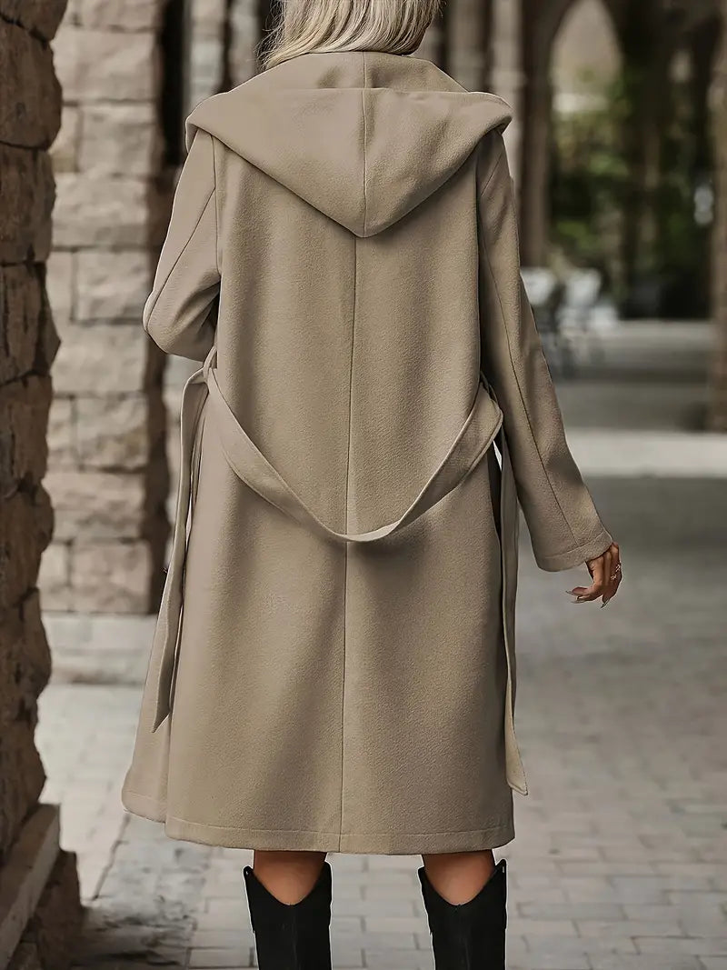 Liarven­ | Chic Wrap Hoodie Coat with Belt