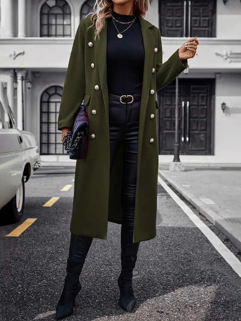 Liaquen | Fashion-Forward Trench Coat with Belt and Fur Trim