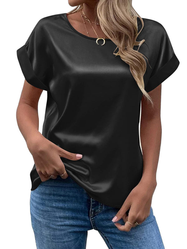 Emma | Satin T-shirt blouse