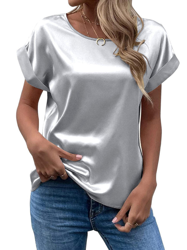 Emma | Satin T-shirt blouse