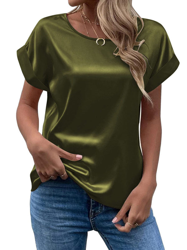 Emma | Satin T-shirt blouse