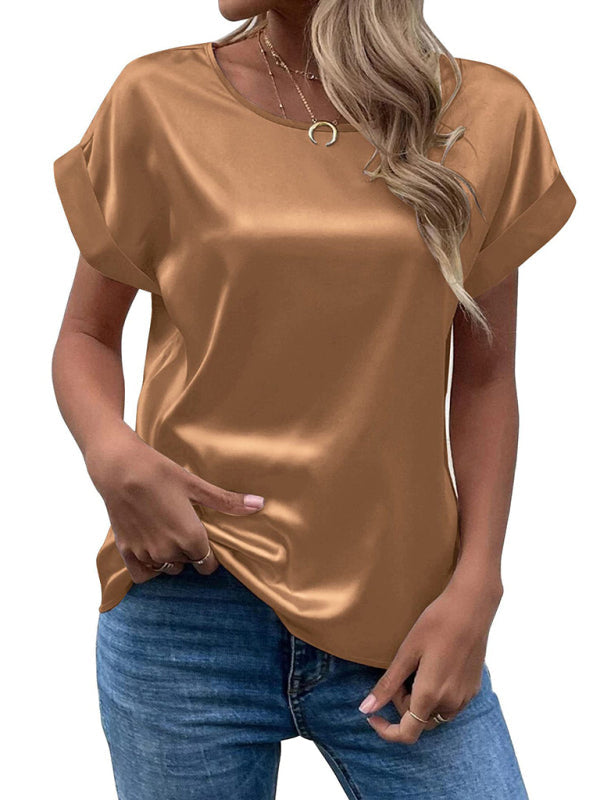 Emma | Satin T-shirt blouse