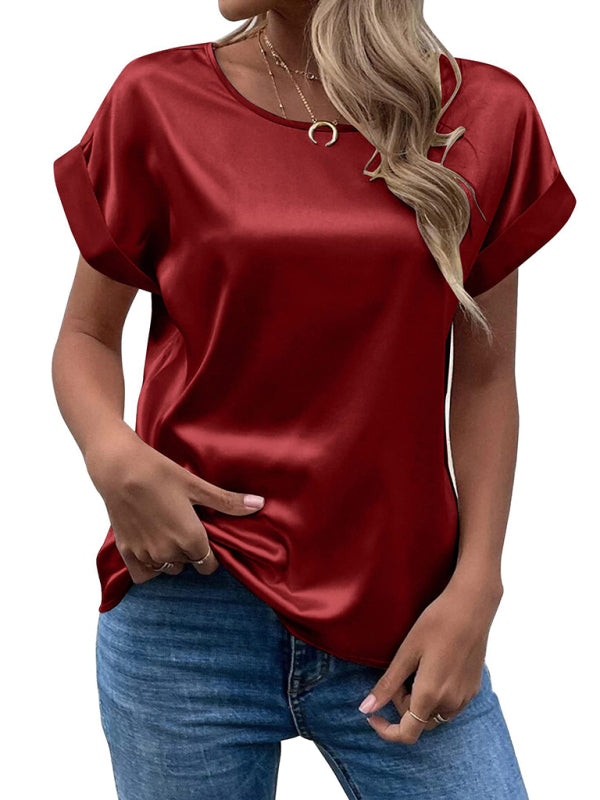 Emma | Satin T-shirt blouse