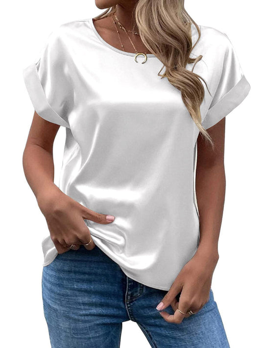 Emma | Satin T-shirt blouse