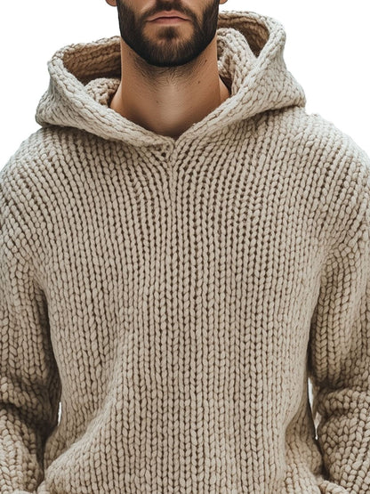 RetroKnits | Khaki vintage knit hoodie