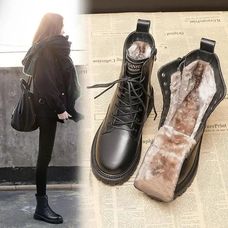 Ava's Leather Winter Boots for Women