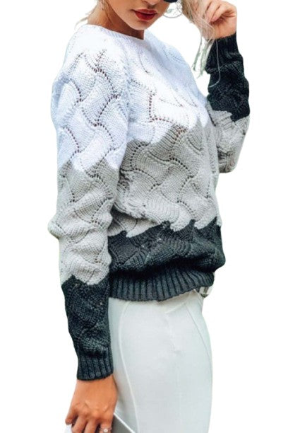 Colora | Stylish Colorblock Knit Sweater