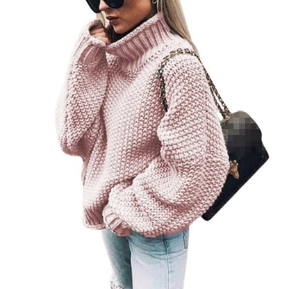 CozyHigh | Women's Oversized Sweater with High Neck – Cozy Knit Fashion