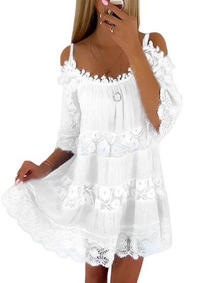 AstraNoir - Elegant Vintage Lace Dress for Women