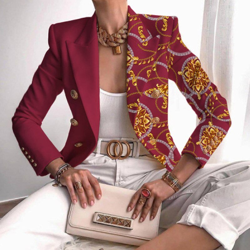 LucentAura | Elegant Women's Blazer with Butterfly Design